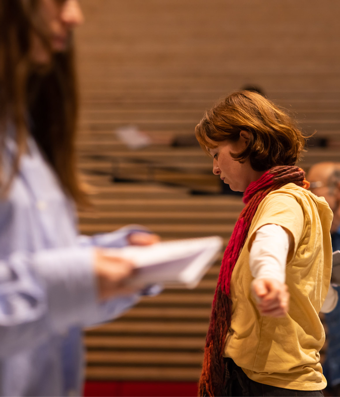A group of people standing and singing together as part of De-Choiring at Phoenix Central Park