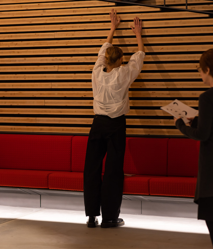 A group of people standing and singing together as part of De-Choiring at Phoenix Central Park