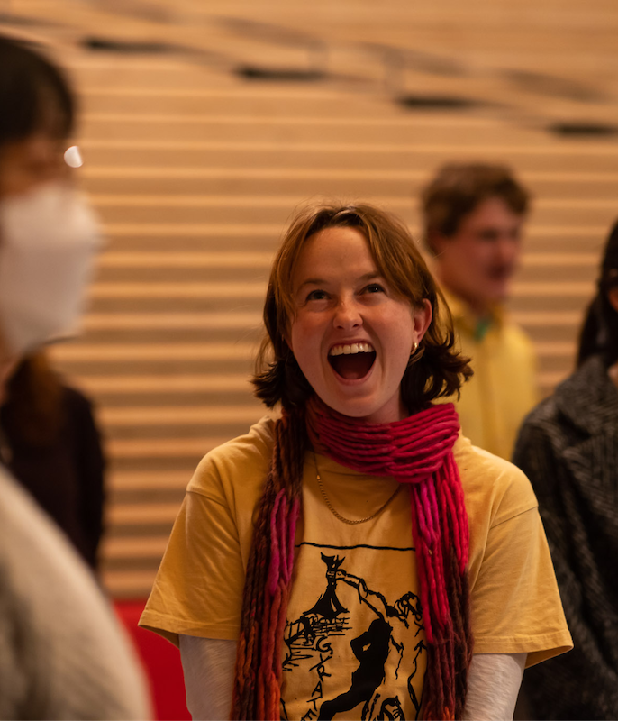 A group of people standing and singing together as part of De-Choiring at Phoenix Central Park