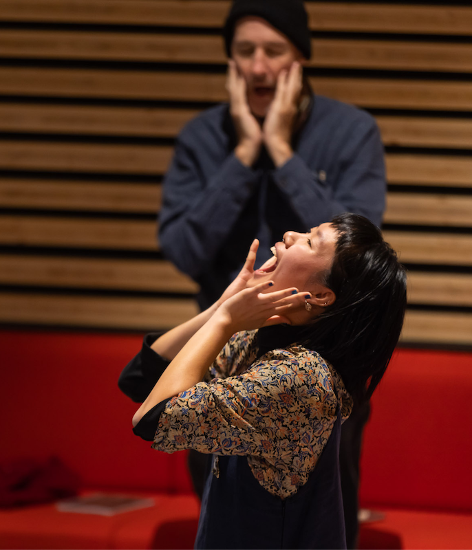 A group of people standing and singing together as part of De-Choiring at Phoenix Central Park